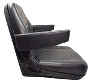 DURAFORCE High Back Lawn Mower Seat w/ Armrests Black Exmark, Ferris, Grasshopper