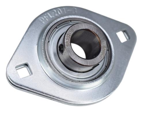 DURAFORCE 5/8" Pressed Steel Two Bolt Flange Bearing SBSFL202-10, SBPFL202-10