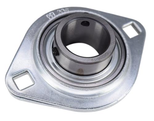 DURAFORCE 1-3/16" Pressed Steel 2 Bolt Flange Bearing SBSFL206-19, SBPFL206-19