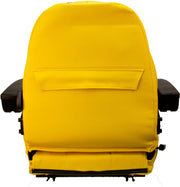 DURAFORCE Zero Turn Turf Lawn Mower Seat Yellow w/ Armrests John Deere