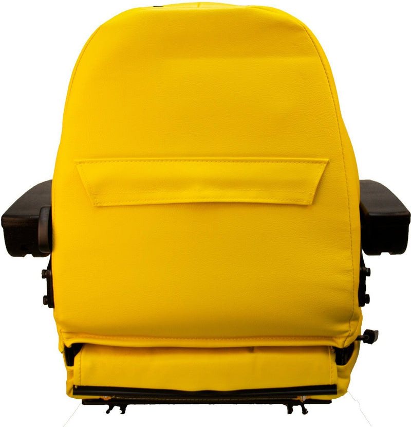 DURAFORCE Zero Turn Turf Lawn Mower Seat Yellow w/ Armrests John Deere