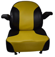DURAFORCE Yellow Zero Turn Mower Seat w/ Arm Rests and Slides John Deere Cub Cadet Hustler