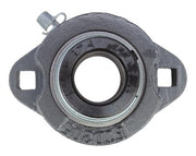 DURAFORCE 1" Ductile Iron Two Bolt Flange Bearing W/ Lock Collar SAFTD205-16G, GVFTD-1