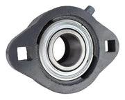 DURAFORCE 1" Ductile Iron Two Bolt Flange Bearing W/ Lock Collar SAFTD205-16G, GVFTD-1