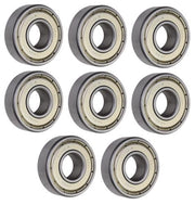 DURAFORCE (8 Each) 6201-ZZ-1/2, 6201-2Z8, 201SS8 Shielded Radial Ball Bearing 0.5"X32X10