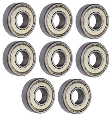 DURAFORCE (8 Each) 6201-ZZ-1/2, 6201-2Z8, 201SS8 Shielded Radial Ball Bearing 0.5"X32X10