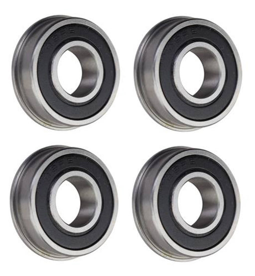 DURAFORCE (4 Pack) FR8-2RS Flanged Sealed Radial Ball Bearing 1/2 ID X 1-1/8 OD X 0.312" W