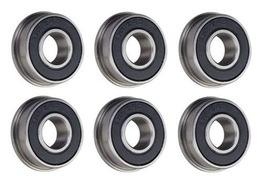 DURAFORCE (6 Pack) FR6-2RS Flanged Sealed Radial Ball Bearing 3/8 ID X 7/8 OD X 0.281" W