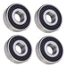 DURAFORCE (4 Each) 1621-2RS Sealed Radial Ball Bearing 1/2 ID X 1-3/8 OD X 7/16 Wide