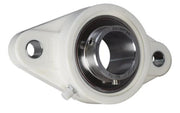 DURAFORCE 1-7/16" Stainless Steel Plastic Two Bolt Flange Bearing MUNCFL207-23 YCJT-1-7/16