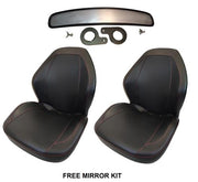 DURAFORCE Yamaha Rhino 450 660 700 Black Sewn Vinyl Seats 5UG-F4710-00-00 2 Seats +Mirror