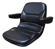 DURAFORCE Walker Mower Seat With Armrests Zero Turn High Back Black AGCO Cub Cadet