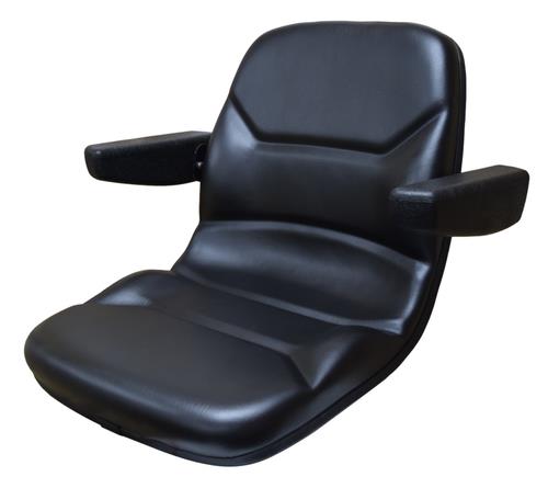 DURAFORCE Walker Mower Seat With Armrests Zero Turn High Back Black AGCO Cub Cadet