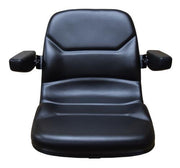 DURAFORCE Walker Mower Seat With Armrests Zero Turn High Back Black AGCO Cub Cadet