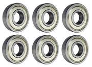DURAFORCE (6 Pack) 6305-ZZ, 6305-2Z, 305SS Shielded Radial Ball Bearing 25X62X17 SpinCo