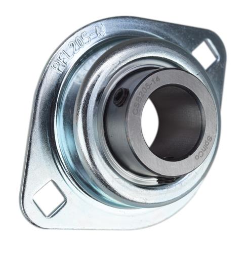 DURAFORCE 7/8" Rigid Flush Mount Pressed Steel Two Bolt Flange Bearing CSBPFL205-14M