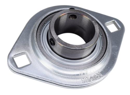 DURAFORCE 1-1/4" Pressed Steel Two Bolt Flange Bearing SBSFL206-20, SBPFL206-20