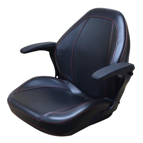 DURAFORCE High Back Lawn Mower Seat w/ Armrests Black Gravely, Husqvarna, Hustler