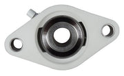 DURAFORCE 3/4" Stainless Steel Plastic Two Bolt Flange Bearing MUNCFL204-12, YCJT-3/4-PT