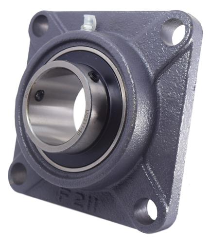 DURAFORCE 2-3/16" Four Bolt Flange Bearing Set Screws F4B-SC-203, UCF211-35 SpinCo