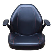 DURAFORCE High Back Lawn Mower Seat w/ Armrests Black Kubota, Scag, Toro, Workman