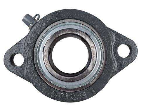DURAFORCE 1-1/4" Light Duty Two Bolt Flange Bearing BLF206-20G, SBLF206-20G, FHSLF206-20G