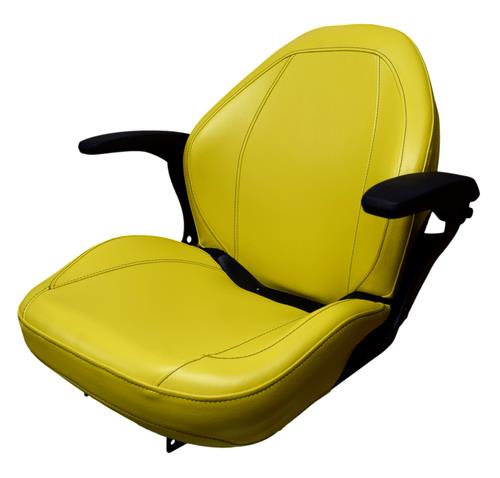 DURAFORCE John Deere Tractor Seat w/ Armrests Yellow 650 750 850 900HC 950 1050 CH16115