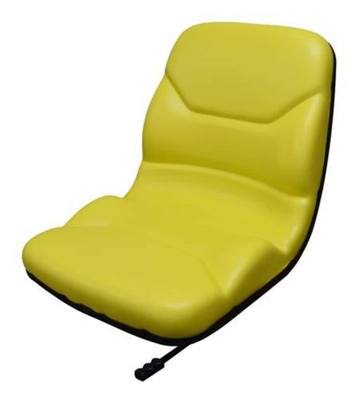 DURAFORCE John Deere High Back Lawn Mower Compact Tractor Seat With Slides Yellow