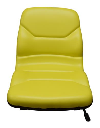 DURAFORCE John Deere High Back Lawn Mower Compact Tractor Seat With Slides Yellow