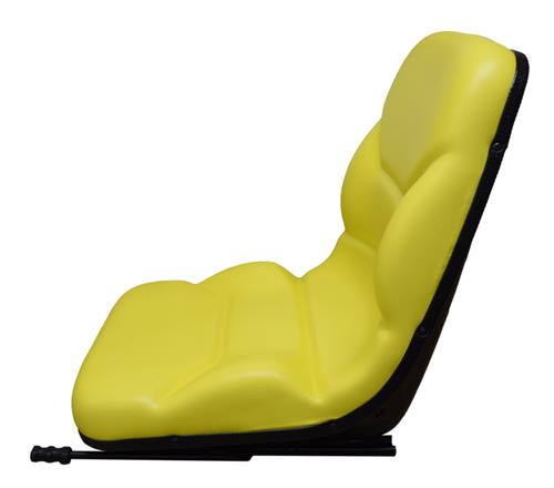 DURAFORCE John Deere High Back Lawn Mower Compact Tractor Seat With Slides Yellow