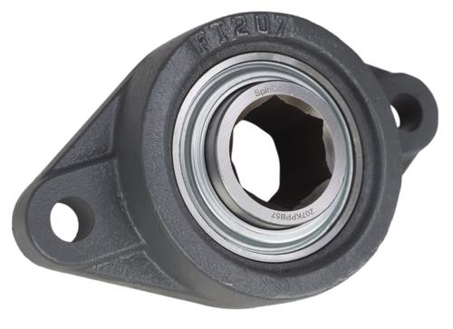 DURAFORCE 1-1/4" Hex Two Bolt Ductile Flange Bearing for Progressive Turf 213025 SpinCo