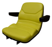 DURAFORCE John Deere Tractor Seat Yellow W/ Armrests 650 750 850 900HC 950 1050 CH16115