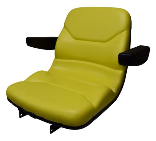 DURAFORCE John Deere Tractor Seat Yellow W/ Armrests 650 750 850 900HC 950 1050 CH16115