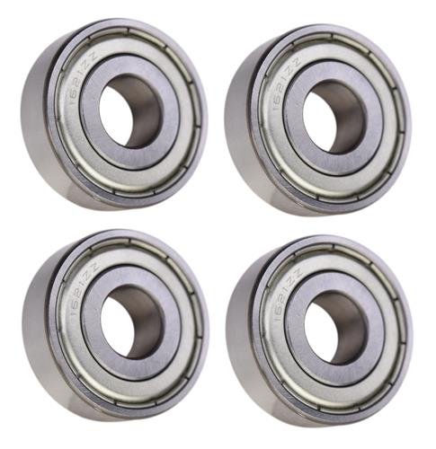 DURAFORCE (4 Each) 1621-ZZ Shielded Radial Ball Bearing 1/2 ID X 1-3/8 OD X 7/16 Wide
