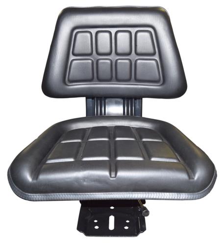 DURAFORCE Universal Replacement Tractor Seat with Slides and Suspension Black