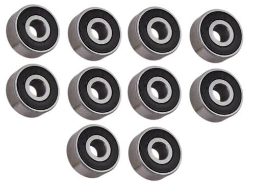 DURAFORCE (10 Each) R2-2RS Sealed Radial Ball Bearing 1/8 ID X 3/8 OD X 5/32 Wide SpinCo