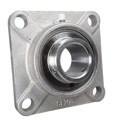 DURAFORCE 1-1/2" Stainless Four Bolt Flange Bearing SSUCF208-24, SUCSF208-24, CRFS-PN24