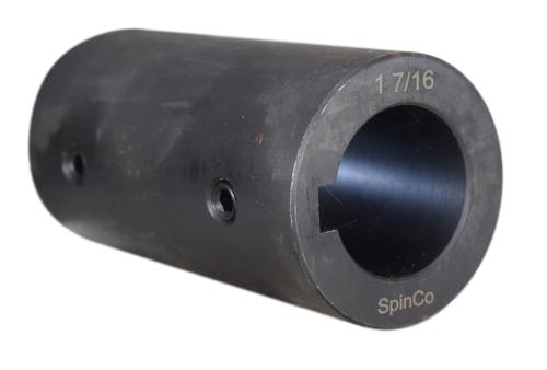 DURAFORCE 1-7/16" Solid Shaft Coupler w/ Keyway and Set Screws