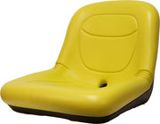 DURAFORCE Low Back John Deere Lawn Mower Seat Yellow