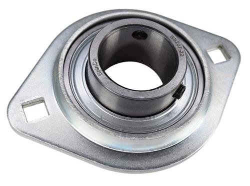 DURAFORCE 1-3/8" Pressed Steel Two Bolt Flange Bearing SBSFL207-22, SBPFL207-22
