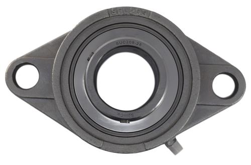 DURAFORCE 1-3/4" Stainless Steel Two Bolt Flange Bearing SSUCFL209-28, SUCSFL209-28 SpinCo