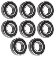 DURAFORCE (8 Each) 6205-2RS-1, 6205LLU16, 205PP16 Sealed Radial Ball Bearing 1"X52X15