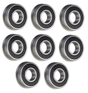 DURAFORCE (8 Pack) FR8-2RS Flanged Sealed Radial Ball Bearing 1/2 ID X 1-1/8 OD X 0.312" W