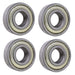 DURAFORCE (4 Each) 6202-ZZ, 6202-2Z, 202SS Shielded Radial Ball Bearing 15X35X11 SpinCo