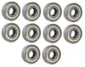 DURAFORCE (10 Each) 6201-ZZ, 6201-2Z, 201SS Shielded Radial Ball Bearing 12X32X10 SpinCo
