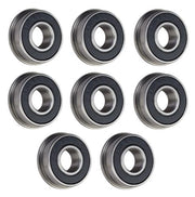 DURAFORCE (8 Pack) FR6-2RS Flanged Sealed Radial Ball Bearing 3/8 ID X 7/8 OD X 0.281" W