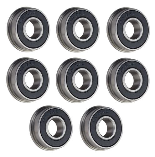 DURAFORCE (8 Pack) FR6-2RS Flanged Sealed Radial Ball Bearing 3/8 ID X 7/8 OD X 0.281" W