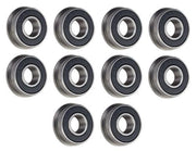 DURAFORCE (10 Pack) FR6-2RS Flanged Sealed Radial Ball Bearing 3/8 ID X 7/8 OD X 0.281" W