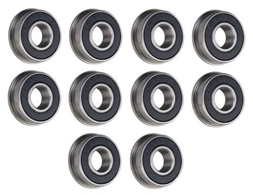 DURAFORCE (10 Pack) FR6-2RS Flanged Sealed Radial Ball Bearing 3/8 ID X 7/8 OD X 0.281" W