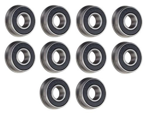 DURAFORCE (10 Pack) FR6-2RS Flanged Sealed Radial Ball Bearing 3/8 ID X 7/8 OD X 0.281" W